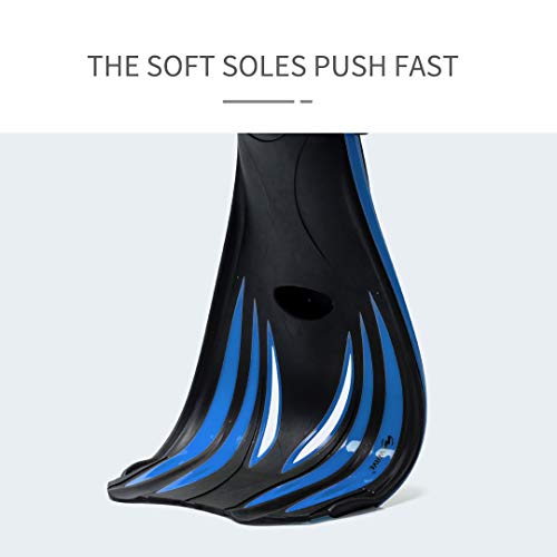 Snorkel Fins, Diving Fins Swim Fins Short Swim Flippers For Training Adjustable Buckles Open Heel Scuba Diving Fins Travel Size For Men Women Kids Adult #TOP5
