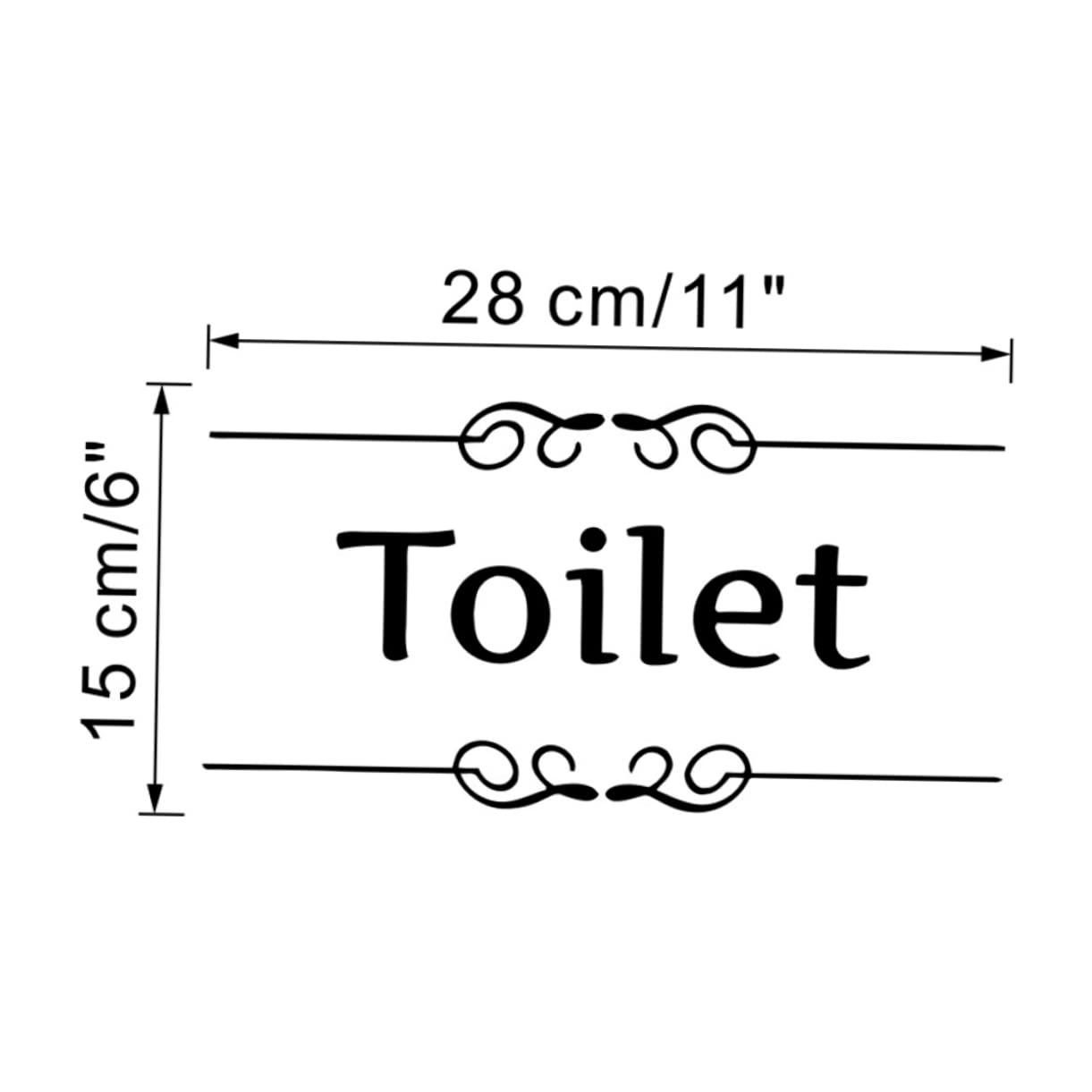 STOBAZA 4pcs Creative Toilet Wall Stickers English Decorative Decals for Bathroom for Home Public Restrooms