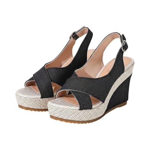 Sandalias de cuña cómodas de suela gruesa para evitar el cansancio al caminar en verano
