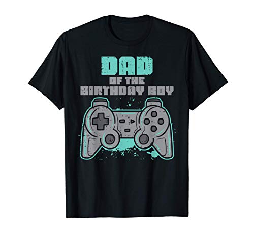 Uomo Dad Birthday Boy Gamer Party Family Matching Daddy Gift Men Maglietta