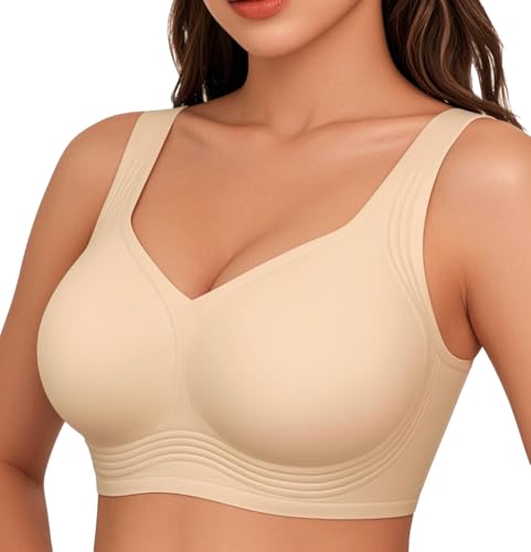 2026 Jelly Seamless Wireless Plus Size Bras No Underwire Supportive Full Coverage Comfortable...