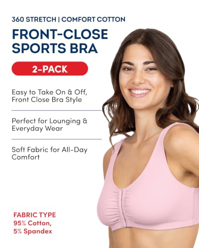 Image of Fruit of the Loom Women's Multi-Pack Front Close Sports Bra