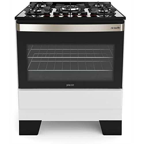 Fogao 5 bocas Mueller Piacere Vetro Branco