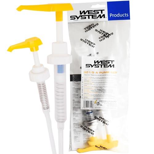WEST SYSTEM 301-5A Metering Pump Set - 5:1 Ratio Dispensers for Epoxy Resin & Hardener - Professional Precision Epoxy Mixing System for Marine & Workshop Projects