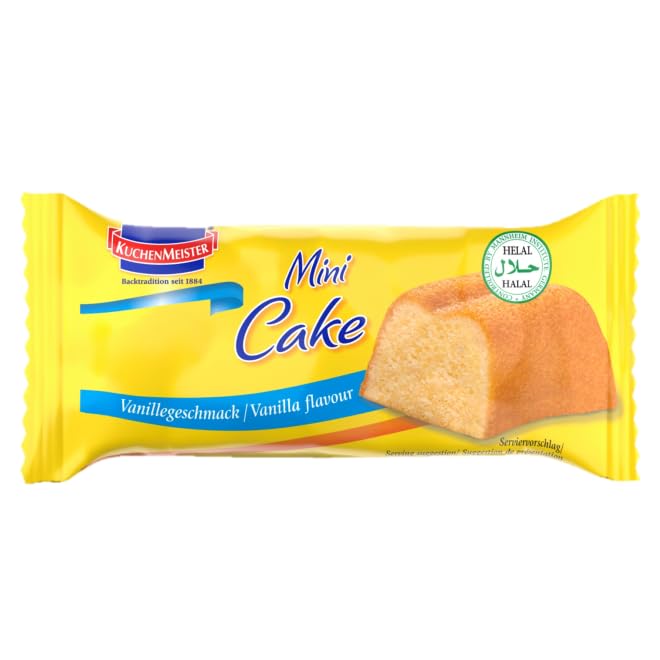 KuchenMeister miniCake Snack Vanille 35 g | Saftiger Vanillekuchen | im Snackformat | einzeln verpackt | für leckeren Kuchengenuss zwischendurch | (1 x 35 g)