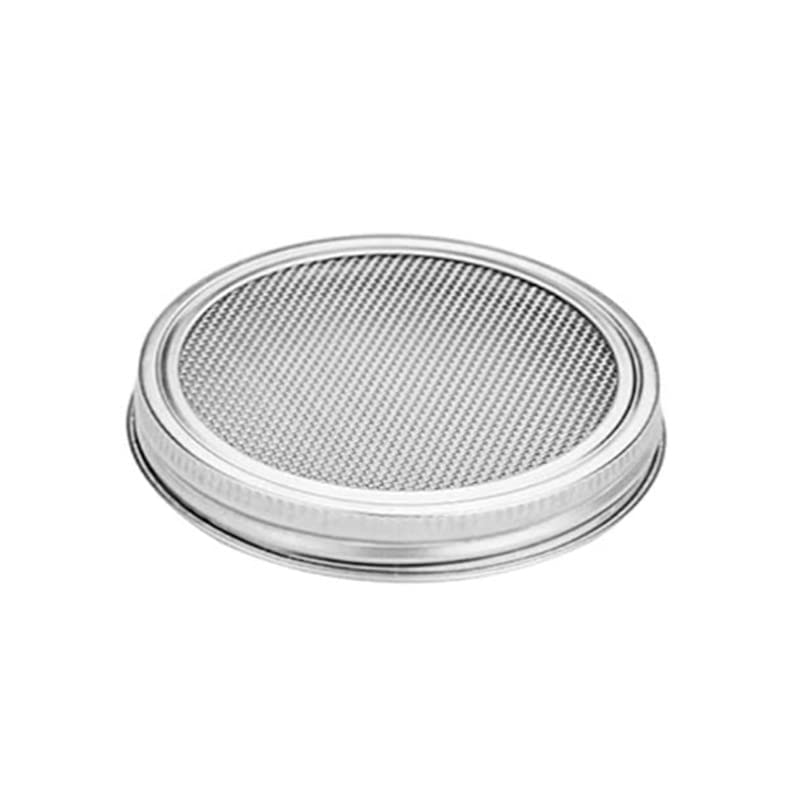 2Pcs Sprouting Lids Seed Sprouter Stainless Steel Sprouting Jar Lids Stands Germinator Mesh Filter for Mason Jars Canning Jars for Making Seed Sprouts, Alfalfa Bean (70 mm)