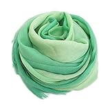 イタリア直インポート大判ストール ライトオンス ウール100% (アップルミントグラデーション)
