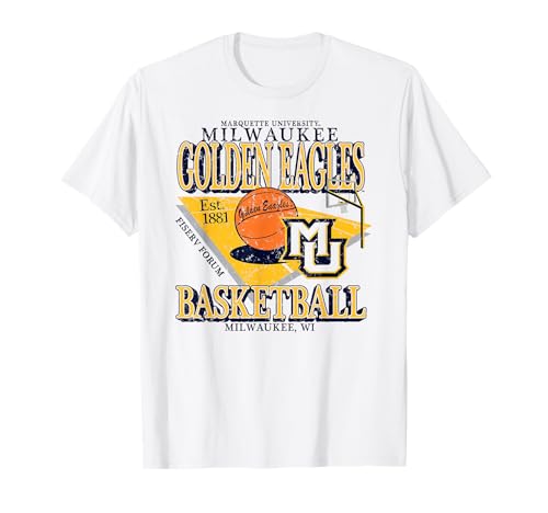 Marquette Golden Eagles Basketball Vintage Milwaukee White T-Shirt