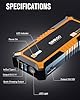 GOOLOO 4000A Peak Car Jump Starter 12V Auto Battery Booster SuperSafe Lithium Jump Box for All Gas, Up to 10.0L Diesel Engine, Portable Power Pack with USB Quick Charge and Type C Port, Orange #5