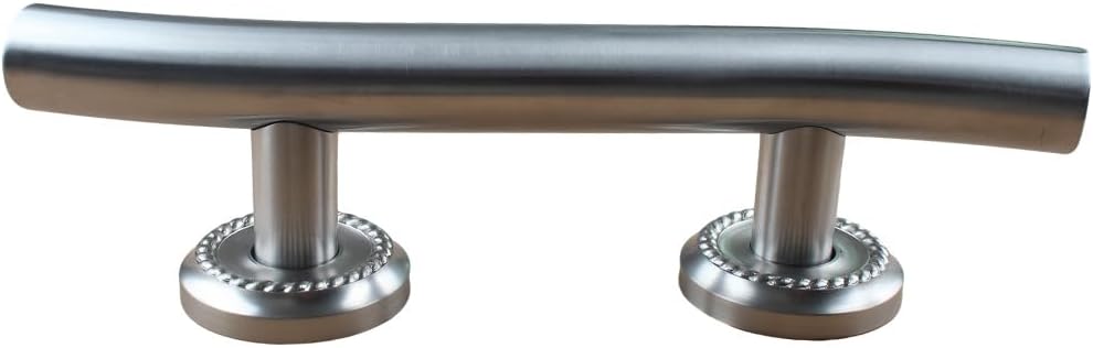 シャワーブース、シャワー水栓、バスタブなど DMS with BRAVAT 12インチ ウェーブグラブバー バスタブとシャワー用 ブラッシュドニッケル仕上げ 直径1.25インチ カーブしたバスルームセーフティ