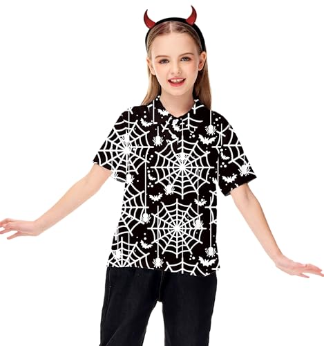 Image of AOBUTE Kids 4th of July Polo American Flag Short Sleeve Button Down Shirts Tops 3-14 Years