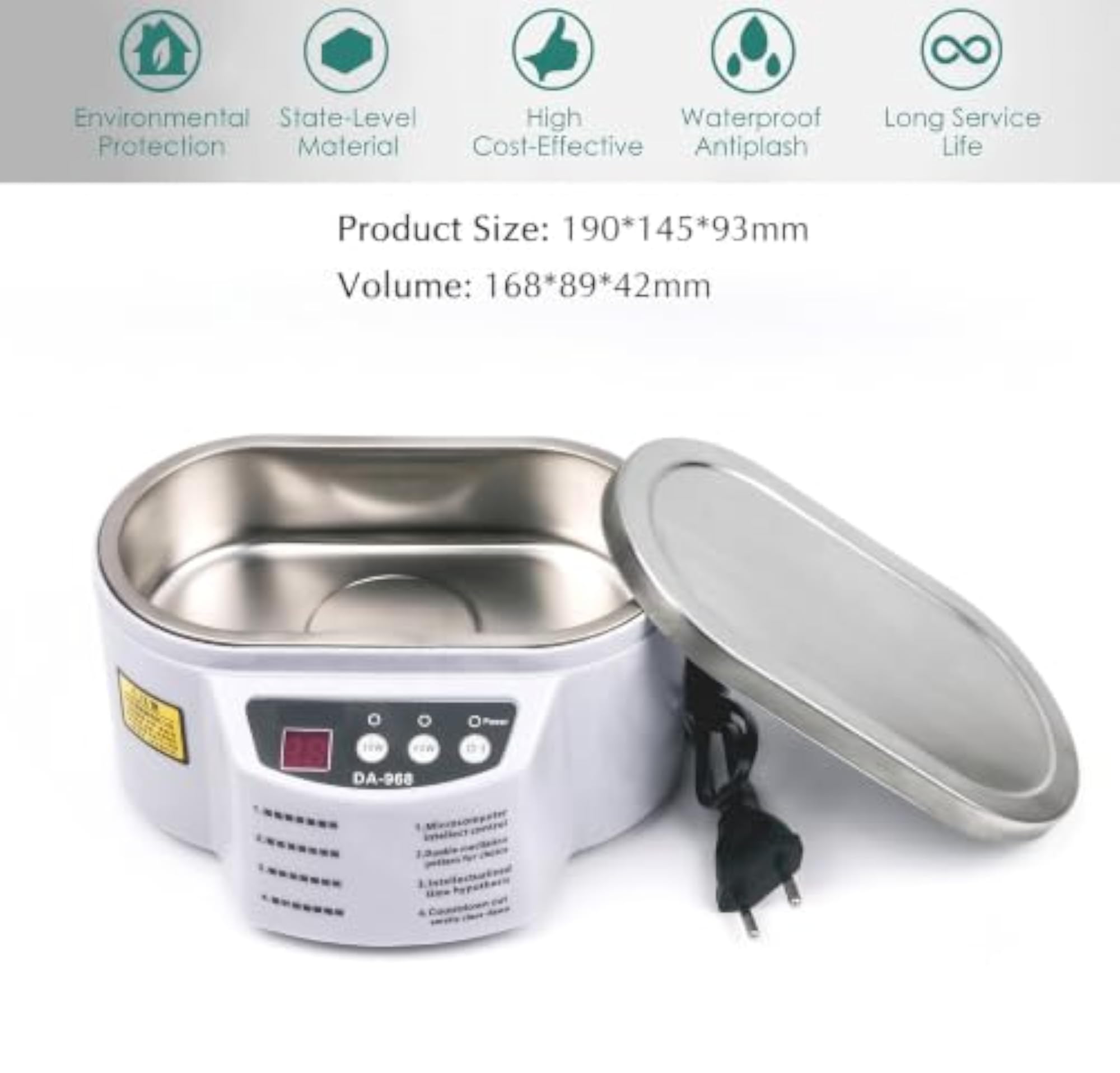 600ML Ultrasonic Cleaner Machine for Jewelry and Small Parts