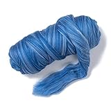Kondoos Multi Colored Natural Wool roving, 1 lb. Best Wool for Needle Felting, Wet Felting, handcraf