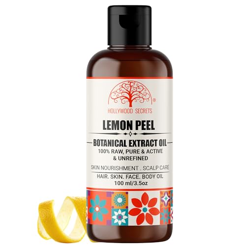 Image of Organic Pure Lemon Peel Oil Hair Face Skin 100 ml