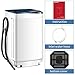 Waterjoy Portable Washing Machines, 7.7 lbs Load Capacity Portable Washer and Dryer Combo with Built-in Barrel Light & LED Display for Household and Apartment （Blue）