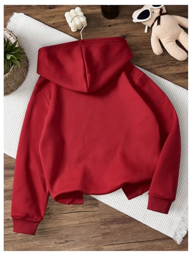 Girl's Graphic Bow Knot Hoodie Long Sleeve Drop Shoulder Hooded Sweatshirts2