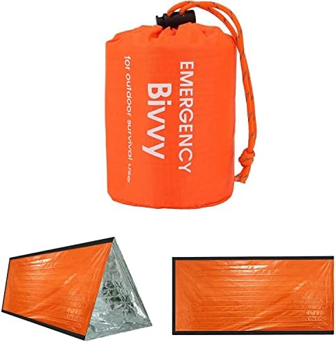 AONAT Emergency Bivvy Bag Sleeping Bag, Lightweight Survival Sleeping Bags Portable Blanket for Camping, Hiking, Outdoor, Activities