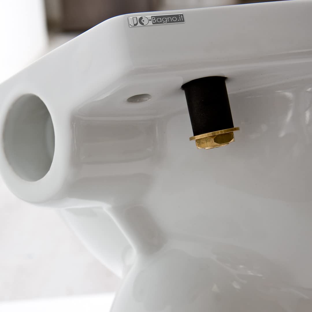 Vaso WC con Bidet Incorporato Ceramica Sanitari CLASSIC Scarico a Terra Made In Italy