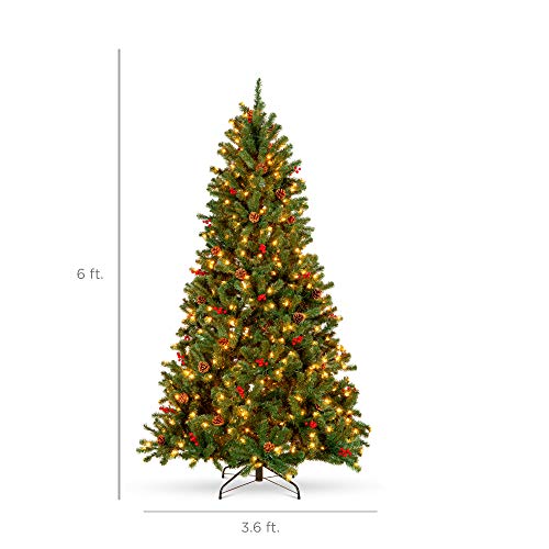 Best Choice Products SKY5971 6Ft Pre-Lit Pre-Decorated Spruce Hinged Artificial Christmas Tree W/ 798 Tips thumb #6