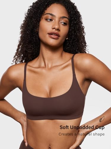 Image of INLYRIC Women's Inbarely Plus Bralettes - No Underwire Unlined Support Soft Scoop Neck Cami Seamless Bralette