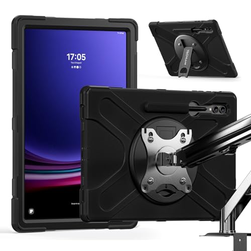 TECHGEAR X-Case with VESA 75x75mm holes for Samsung Galaxy Tab S10 Ultra / S9 Ultra/Tab S8 Ultra 14.6" Tough Tablet Case Stand works with VESA 75mm Wall Desk Table Arm Holder Support Clamp Mounts