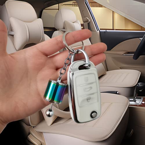 Image of stymart Shifter Gear Keychain, 6 Speed Gear Box Shifter Keychain Key chain Ring, Mini Car Gear Shift Stick Knob Keyring, Car Key Fob Keychain Accessories(Colorful)