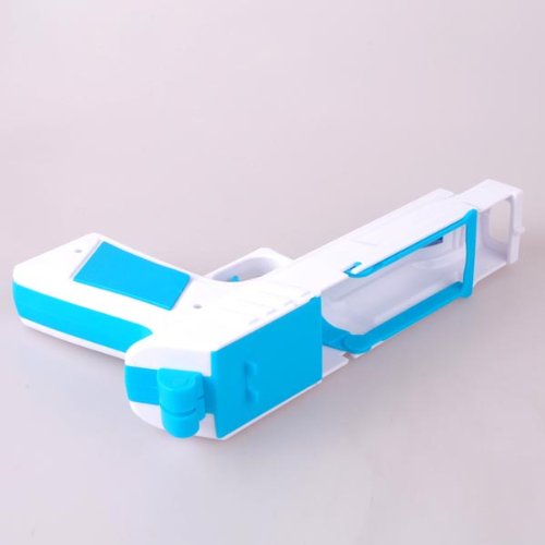 BestDealUSA Motion Plus Light Gun White With Blue For Nintendo Wii [video game]