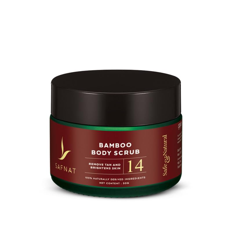 SAFNAT Bamboo Body Scrub | De-Tan Scrub For Face | Revitalizing Tan Removal Scrub | Cleanser Scrub For Deep Exfoliation | Dead Skin Remover Scrub | Blackhead Remover Scrub | Skin Brightening | 50g-picture-31