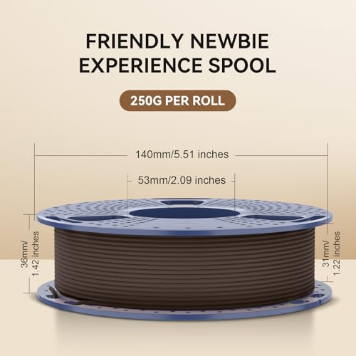 Image of 250g Wood PLA Filament 1.75mm Beginner Bundle, SUNLU 3D Printer Filament, Real Wood Fiber PLA, 250g Spool, 4 Rolls, Walnut+Logs+Cherry+Maple