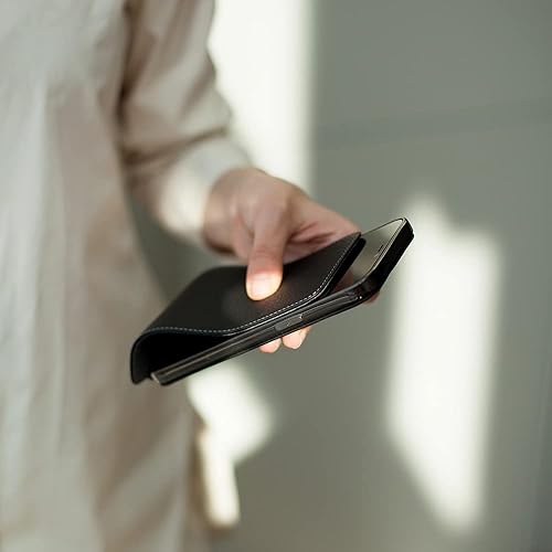 Miniatura 3 de Marcel Robert - Funda de piel con solapa para iPhone 13 Pro Max - Modelo patentado - Fabricado en Francia - Negro