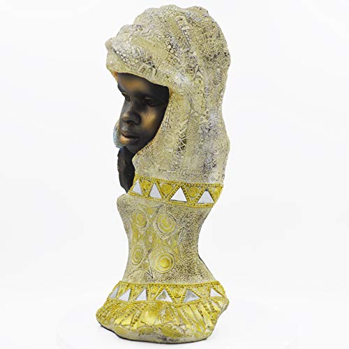Estatua Africana Decorativa para Hogar 14 pulgadas miniatura 3
