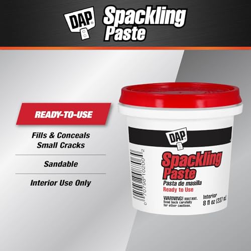 DAP Spackling Paste, White, 8 Oz (7079810200)