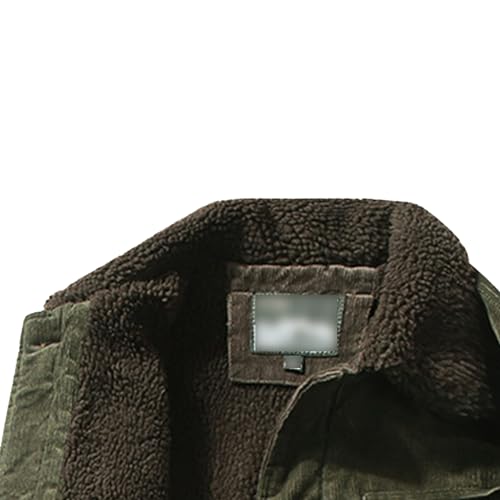 JEsilunmaMY Men's Sherpa Lined Corduroy Cotton Jacket Button Down Lapel Shirt Fleece Jackets Warm Winter Padded Coats2