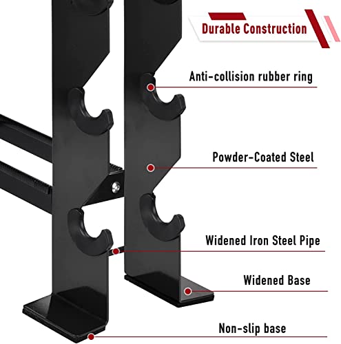 414EU4VyObL ALABX Upgrade Dumbbell Rack-Dumbbell Racks Stand,Small Dumbbell Storage Rack,4-Tiers Dumbbell Racks Home Gym Weight Rack… - Image 7