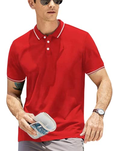 Image of Lymio Men's Polyester Regular Fit T Shirt || Polo T-Shirt || Pain T-Shirt (Plainpolo)