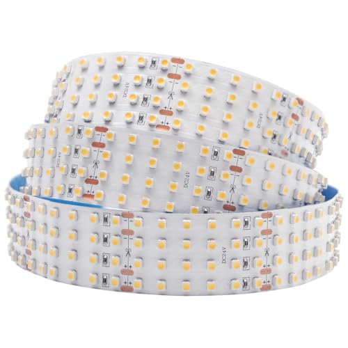 Brightest Quad Row Flexible LED Strip Lights - DC24V 3528SMD 146LEDs/Ft CRI 95 1,170Lumens/ft- Super Bright LED Tape Lights for Photography Studios, High-Speed Video Capture