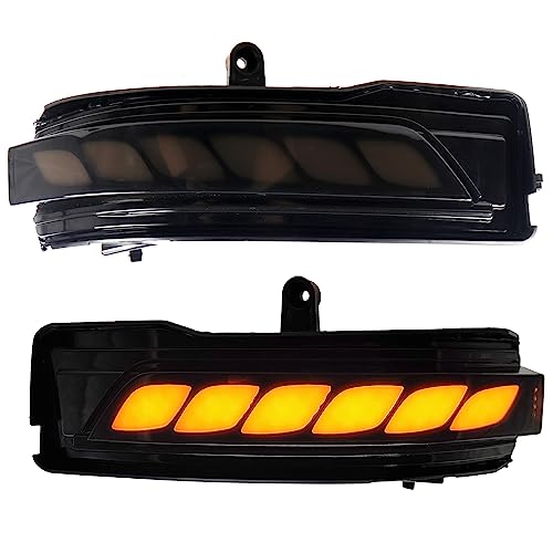 HIGH FLYING for RAM 1500 TRX 2019-2024 LED Sequential Dynamic Side Mirrors Turn Signal Lights Indicator Blinker Smoked Black A set (Not Fit Classic)