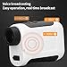 Luqeeg Rangefinder, 656 Yards Distance Finder Rangefinder with 6.5X Magnification LCD Voice Broadcast Sport Distance Measuring Device for Golfing (White)