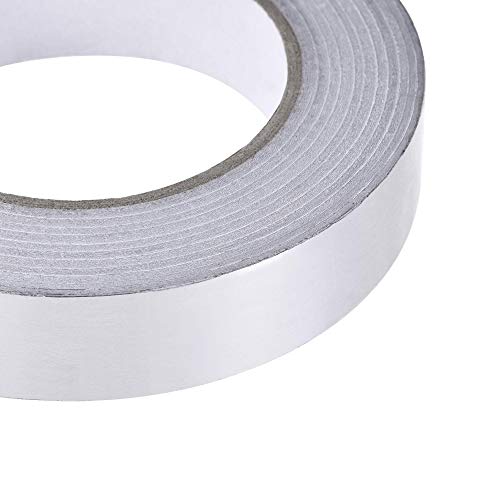 Image of uxcell Aluminum Foil Tape, 25mmx50m Self-adhesive Waterproof High Temperature Sealing Tapes for HVAC Duct Pipe Insulation