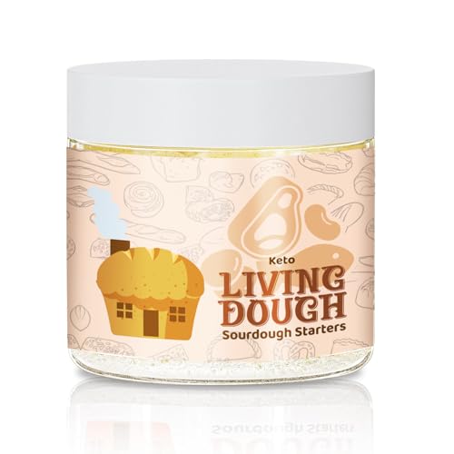 Image of Living Dough - Keto Sourdough Bread Starter - Australian Low Carb Organic Sourdough Starter for Baking - For Keto-Friendly Artisan Bread, Pizza Dough, Waffles & More