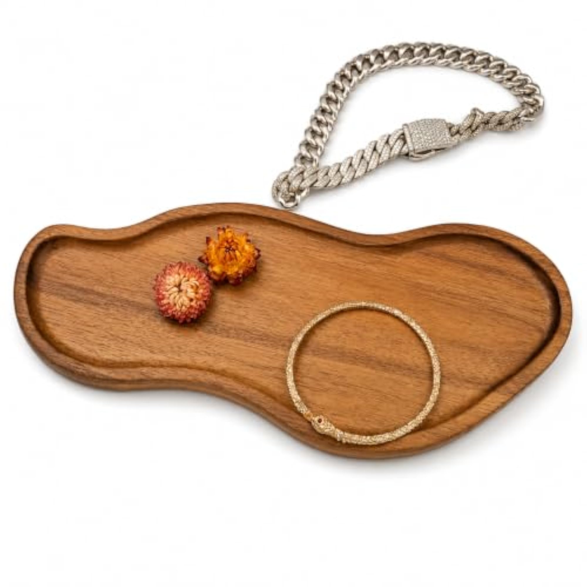 Mango Kidney Shaped Jewelry Tray for Home Decor