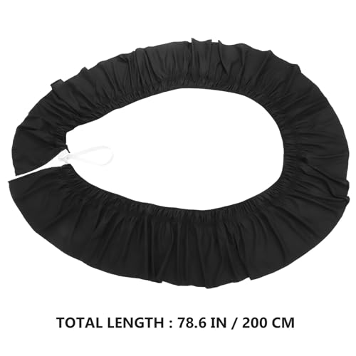 Falda de cama negra de poliéster resistente con acabado elegante 4
