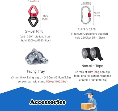 Professional Aerial Hoop Set, Tab-Less Lyra Ring with Complete Rigging Hardware for Circus Fitness, Gymnastics, Dance, and Aerial Arts Training