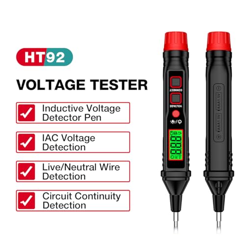 Image of Voltage Test Pen,SIUKE Digital Voltage Tester Pen Screwdriver 12V-300V AC Voltage Detector Slotted Screwdriver Test Pen Intelligent Induction Electroprobe for Home Appliance Repairing and Detection