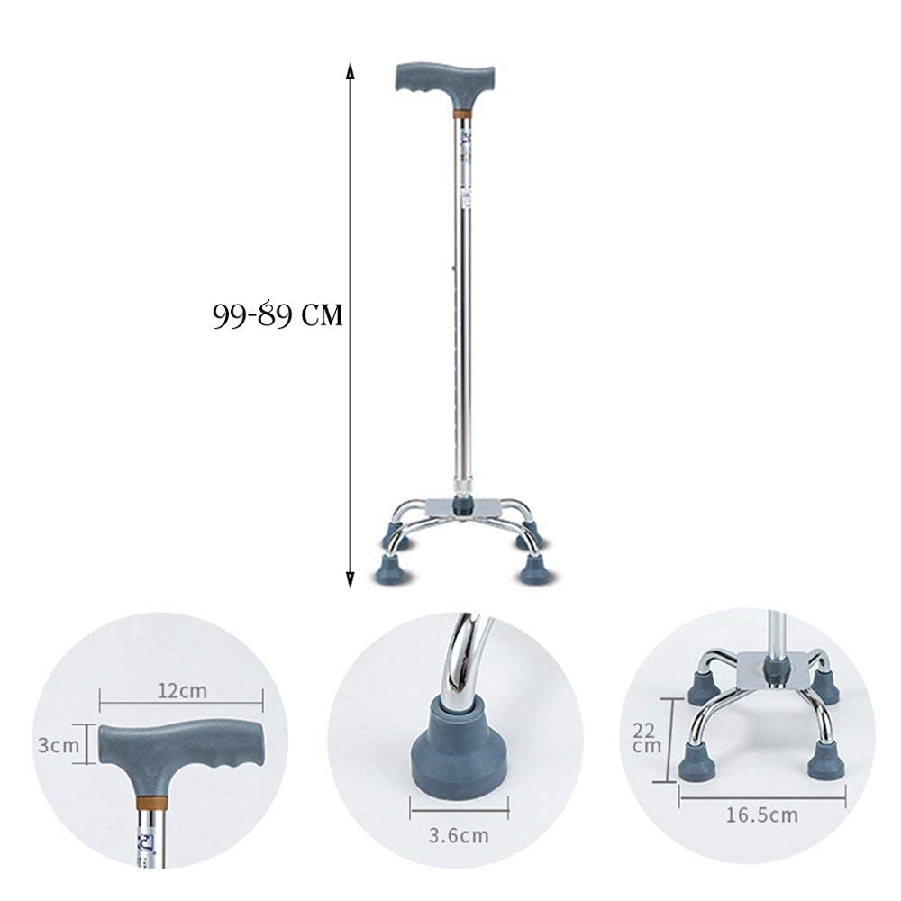 Laska Old Man Antypoślizgowa laska Cztery stopy Telesheight Regulowana kula-66 * 89 cm