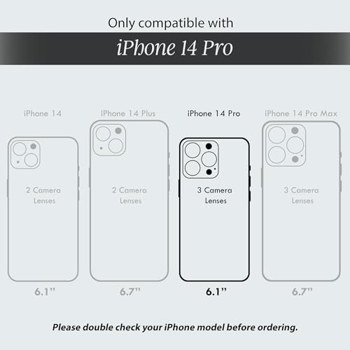 Image of COCOMII Rectangle for iPhone 14 Pro Case, Eclipse Abalone Shell