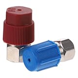 TOBBOMEY Internal Thread to 1/4 SAE Quick Coupler Adapter for Car Air Conditioning Hose Fitting, Manifold Port Connector for High Low Pressure Systems