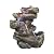 Alpine Corporation WIN1087 Indoor/Outdoor Floor Waterfall Fountain with LED Lights, 5-Tiered Rainforest Fountain 22", Brown