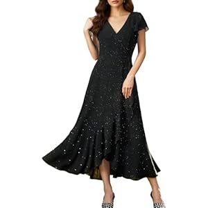 Black Formal Dresses for Women Gowns Evening Party Cocktail Dress,Women Formal Party Dress,V Neck Wedding Guest Dresses.