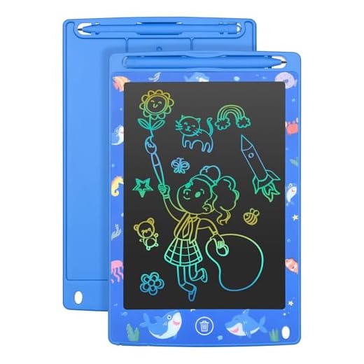 Mafiti LCD Writing Tablet 8.5 Inch Electronic Writing Drawing Pads Portable Doodle Board Gifts for Kids Office Memo Home Whiteboard Blue